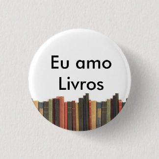 Botton I love Books 1 Inch Round Button