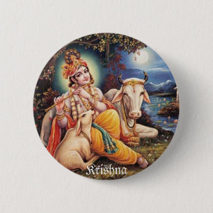 botton Krishna 2 Inch Round Button