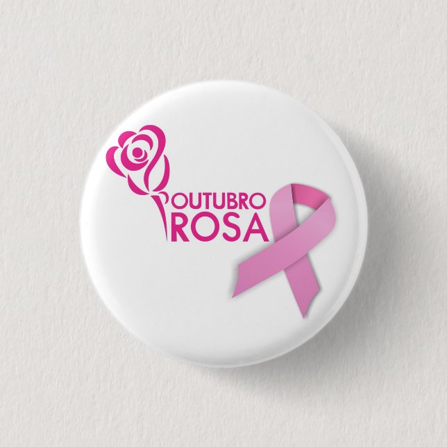 Botton Rosa October 1 Inch Round Button (Front)