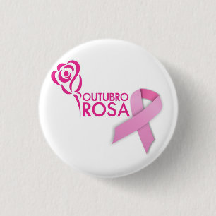 Botton Rosa October 1 Inch Round Button