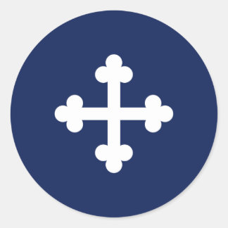 Bottony Blue Flag Classic Round Sticker