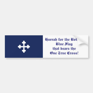Bottony Blue Flag, Hurrah! Bumper Sticker