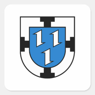 Bottrop city emblem flag germany symbol sign coat  square sticker