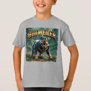 Botweiler Illustration – Robot Rottweiler Funny T-Shirt
