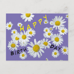 Bouche De Maisies Blanches. Carte postale d'annive