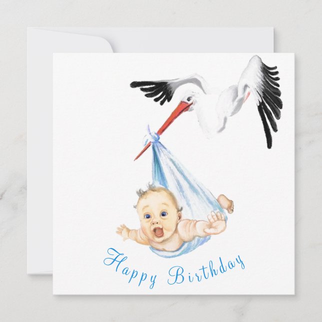 Bouche portant bébé amusant carte d'anniversaire (Devant)
