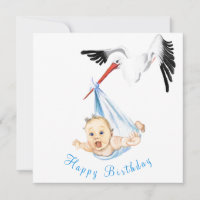 Bouche portant bébé amusant carte d'anniversaire