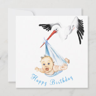 Bouche portant bébé amusant carte d'anniversaire