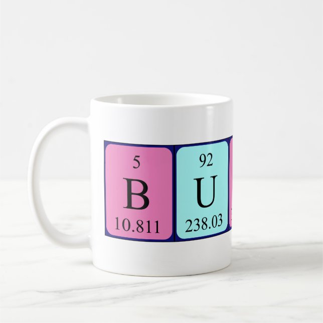 Boucher la tasse de nom de table périodique (Gauche)