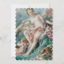Boucher: Venus on the Waves Scalloped Fine Art
