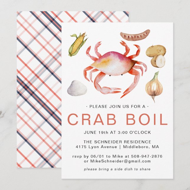 Bouchon de crabe | Invitation de la soirée cuisine (Devant / Derrière)
