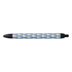 Bouchon de mouton dans un Motif sur stylo noir ble