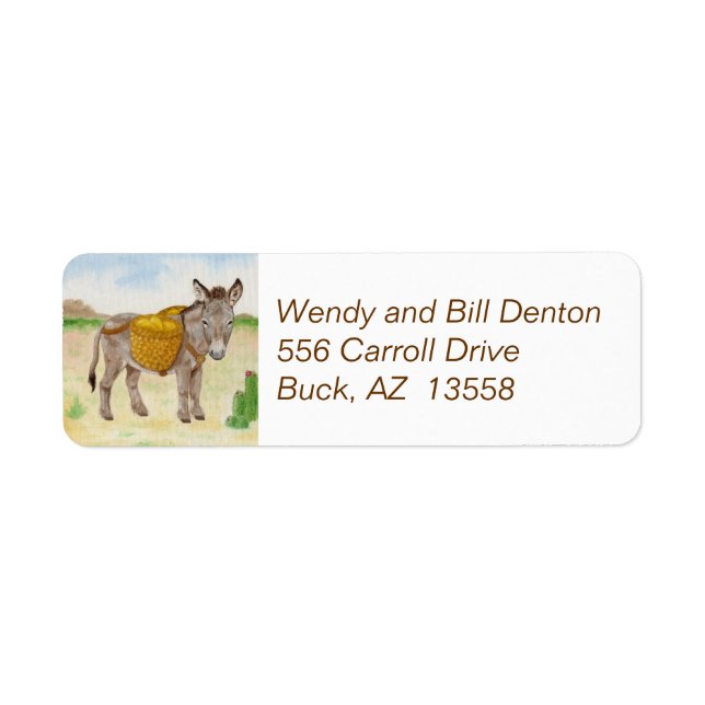 Boucle avec étiquette d'adresse de retour Panier (Devant)