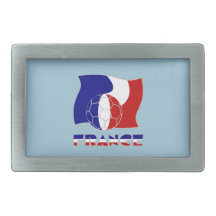 Bal de football français et drapeau