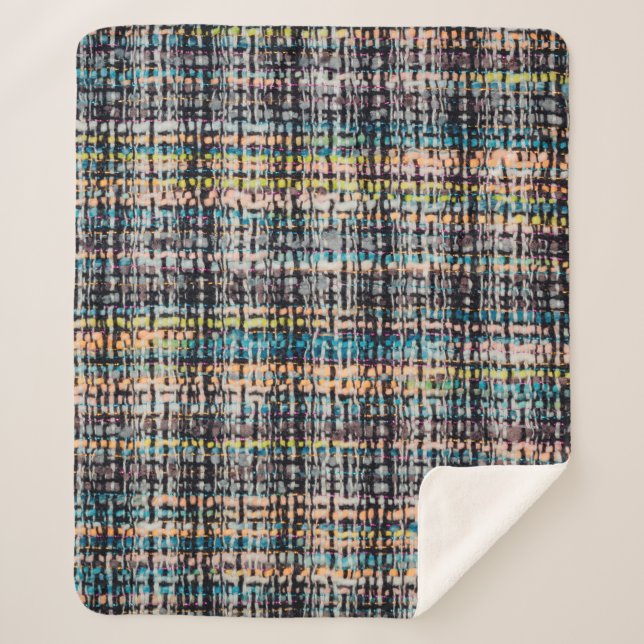 Boucle suiting fabric background texture sherpa blanket (Front)