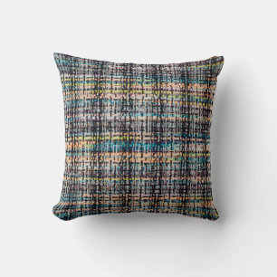 Boucle suiting fabric background texture throw pillow