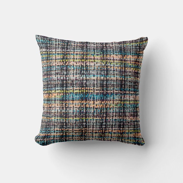 Boucle suiting fabric background texture throw pillow (Front)