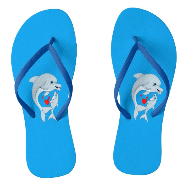 Boucles de tongs d'amour pour le dauphin maternel (Semelle)