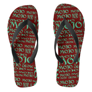 Boucles de tongs larges rouges Mojo