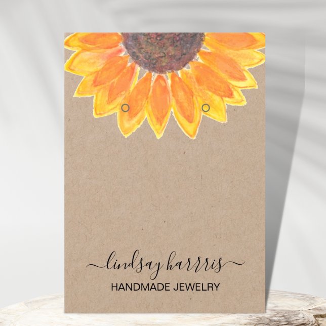 Boucles de tournesol Bijoux Carte d'affichage Kraf (Créateur téléchargé)