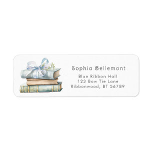 Boucles d'eau mignonnes arc bleu Adresse de retour