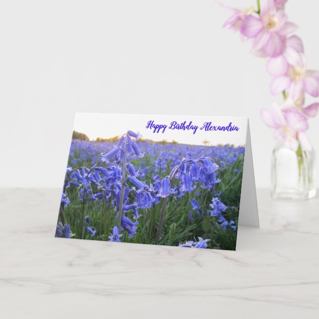 Boucles d'or - Carte d'anniversaire personnalisée (Orchidée)