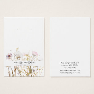 Boucles d'or rose à oreille Fleur sauvage Botaniqu