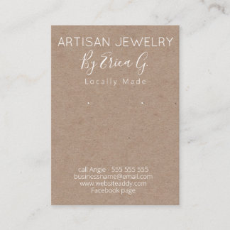 Boucles d'oreilles artisanales Kraft Bijoux Carte