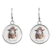 Chapeau d'hiver Mouton de Noël Texte personnalisé