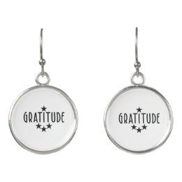 Boucles D'oreilles Citation de gratitude