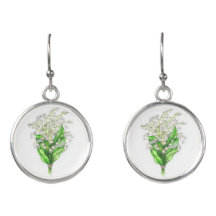 Boucles d'oreilles de fleurs Lily de la vallée