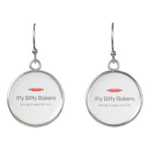 Boucles d'oreilles du logo Itty Bitty Bakers