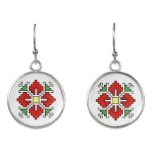 E0061 Armoiries Motif bulgare shevitsa rouge