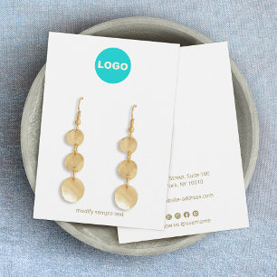 Boucles d'oreilles en blanc uni