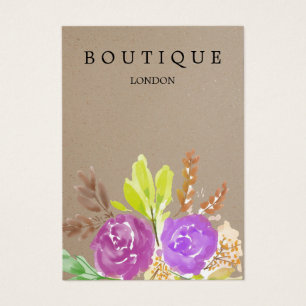 Boucles d'oreilles en Kraft Floral Aquarelle