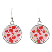 Boucles d'oreilles mignonnes aux fraises