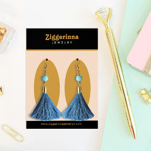 Boucles d'oreilles modernes Bijoux Carte d'afficha