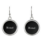 Nom monogramme moderne minimaliste noir blanc