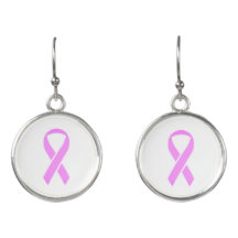 Boucles d'oreilles Ruban Rose pour la sensibilisat