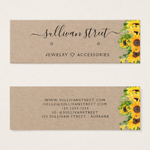 Boucles d'oreilles Sunflower Kraft Bijoux Carte d'
