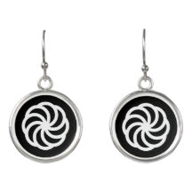 Symbole d'éternité arménien blanc sur noir