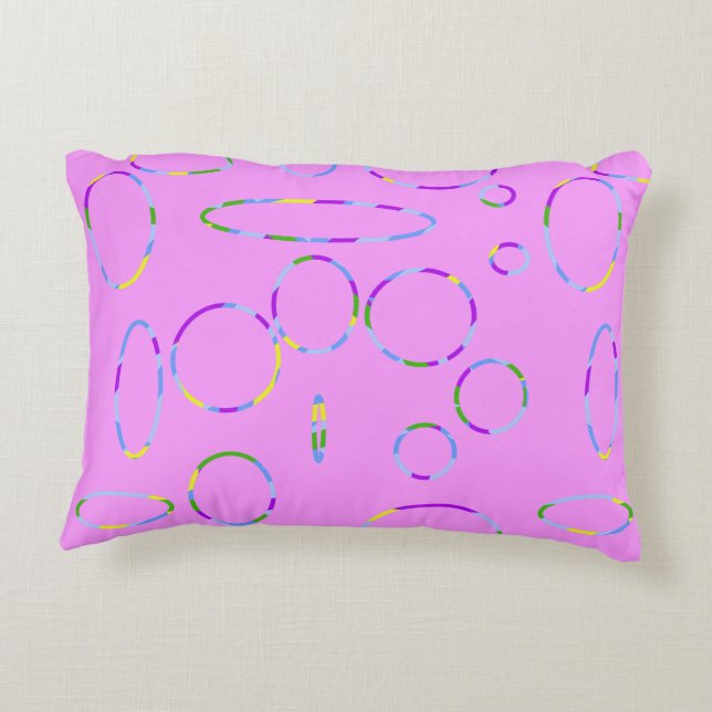 Boucles sur Coussin à Accent rose (Dos)