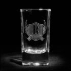Bouclier ailé Verre de tir personnalisé