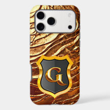Bouclier au monogramme royal - Lettre G (or)