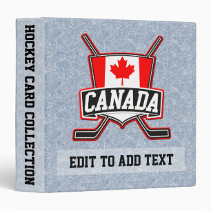Bouclier canadien de hockey sur drapeau 3 Classeur