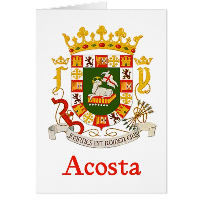Bouclier d'Acosta de Porto Rico (Devant)