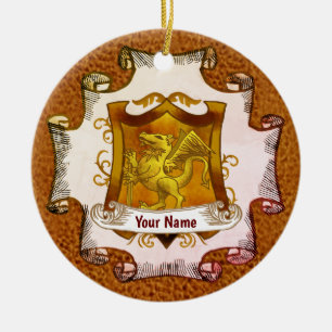 Bouclier de Dragons  Blason de Famille Ornement de