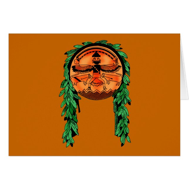 Bouclier de Zuni de Natif américain (Devant horizontal)