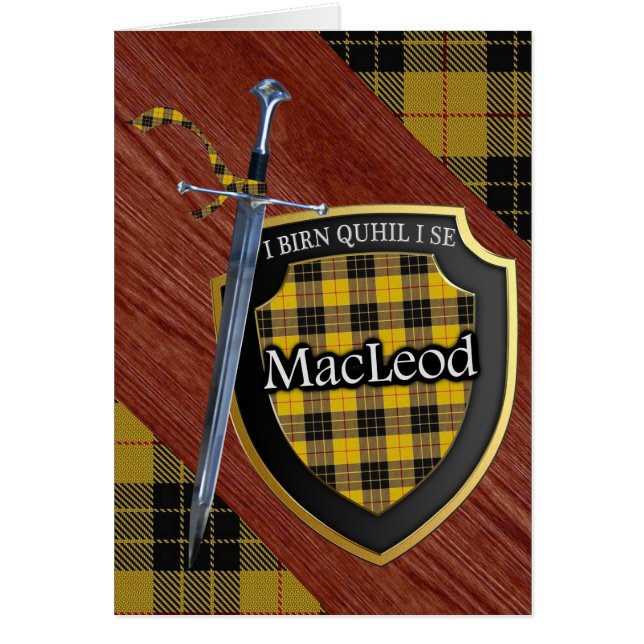 Bouclier et épée écossais de tartan de MacLeod de (Devant)