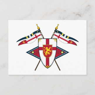 Bouclier médiéval et drapeaux carte RSVP